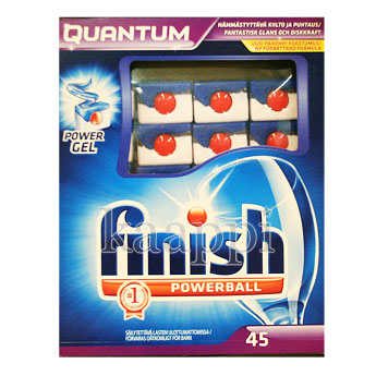 Таблетки для посудомоечной машины Finish Quantum Powerball 45шт.