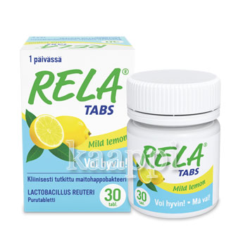 Таблетки Rela Tabs с молочно-кислыми бактериями (лимон) 30таб