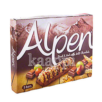 Батончики мюсли Alpen орехи, изюм, молочный шоколад 5шт