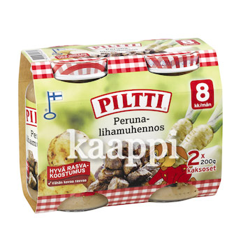 Детское питание Piltti Peruna-lihamuhennos картофель, говядина, пастернак 12x200г