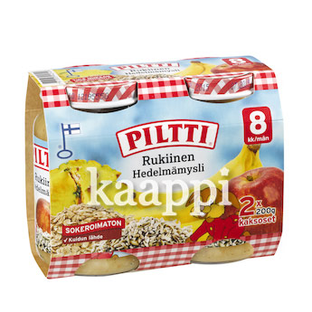 Детское питание Piltti Rukiinen (банан, яблоко, ананас) 12x200г