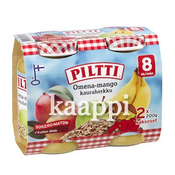 Детское питание Piltti Rukiinen (банан, яблоко, манго) 12x200г
