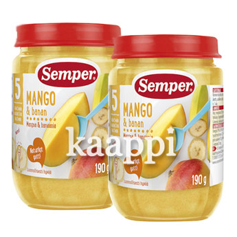 Детское питание Semper  Mangoa & banaania манго, банан 2x190г