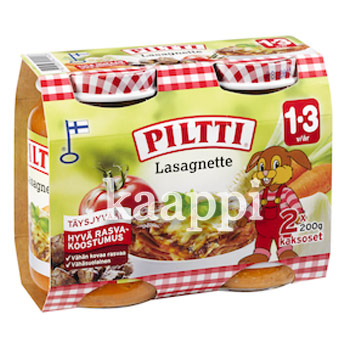 Детское питание Piltti Lasagnette (лазанья) 2x200г