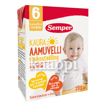 Детская молочная каша Semper Kaura Aamuvelli с 6 месяцев 200мл