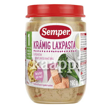 Детское питание Semper Kramig Laxpasta (лосось, макароны, брокколи) 190г