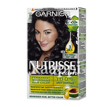 Краска для волос Garnier Nutrisse Cream 1 Liquorice Musta hiusvari