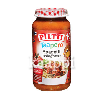 Детское питание Piltti Taapero Spagetti Bolognese (спагетти Болоньезе) 1-3г 250гр