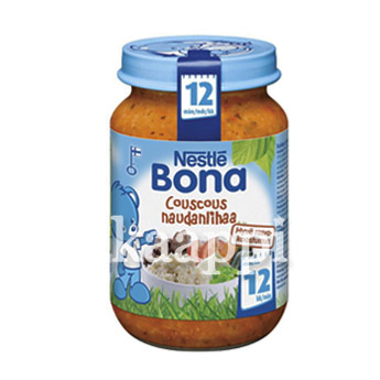 Детское питание Nestle Bona Couscousia ja naudanlihaa (кус-кус с говядиной) 12мес. 200гр