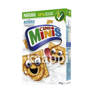 Готовый завтрак с корицей Nestle Cini Minis kanelinmakuisia taysjyvavehna-riisimuroja 375гр