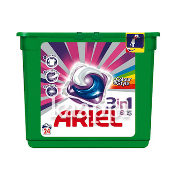 Капсулы для стирки Ariel 3in1 Color&Style 24шт