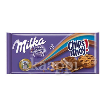 Молочный шоколад с печеньем и кремом Milka Chips Ahoy 100гр
