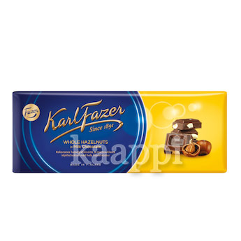 Молочный шоколад FAZER с фундуком 200 гр