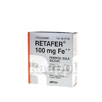 Препарат железа Retafer 100 mg Fe++ 100 табл