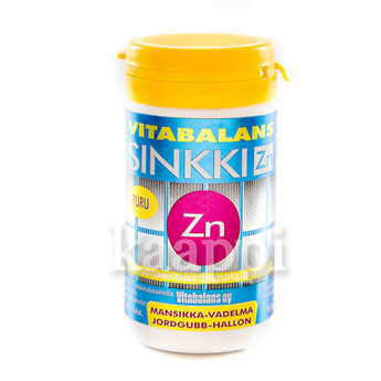 Цинк Sinkki Zn ksylitoli-sinkkitabletti (со вкусом малины и клубники) 90 таблеток 49,5гр