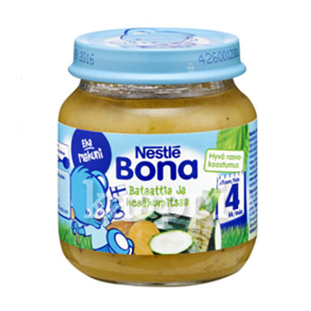 Детское питание Nestle Bona Bataattia ja kesakurpitsaa картофель, цукини (с 4 месяцев) 125гр
