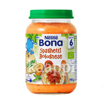 Детское питание Nestle Bona Luomu Spaghetti Bolognese спагетти Болонез (с 6 месяцев) 190гр