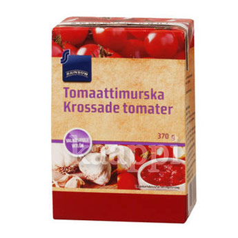 Протёртые томаты Rainbow Tomaattimurska Krossade tomater valkosipuli с чесноком 370гр
