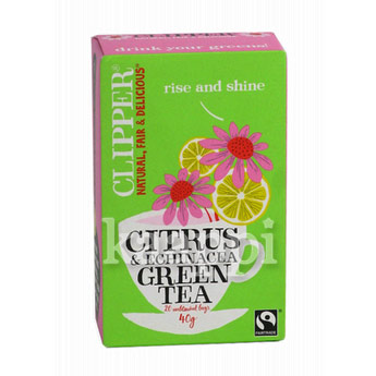 Зелёный чай Clipper RK Luomu Citrus & Echinacea Green Tea цитрус, эхинацея 20 пакетиков 40г