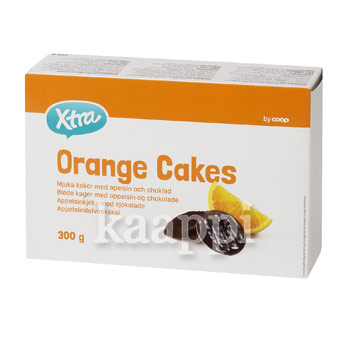 Печенье X-tra Orange Cakes с апельсиновым джемом в шоколаде 300г
