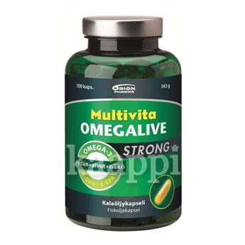 Омега-3 Orion Pharma Multivita Omegalive strong 100 капсул, 143г