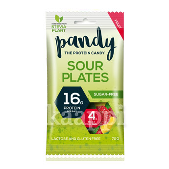 Протеиновые конфеты Pandy protein candy sour plates без сахара 70г