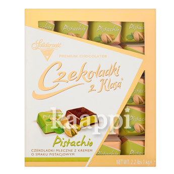 Шоколадные конфеты Czekoladki 2 Klasa Pistachio с фисташками 1кг