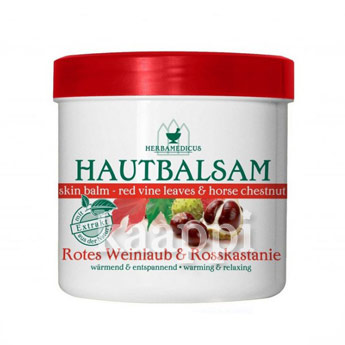 Бальзам для тела Herbamedicus Hautbalsam red vine leaves & horse chestnut красные листья винограда и конский каштан 250мл