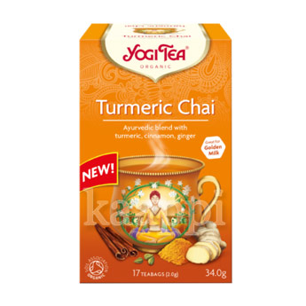 Чай Yogi tea Turmeric Chai чёрный с куркумой, лакрицей, корицей 17 пакетиков, 34г