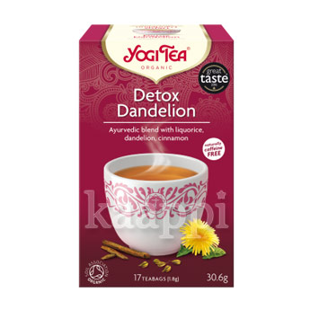 Чай Yogi tea Finest Detox Dandelion Эко детокс, одуванчик 17 пакетиков, 30г