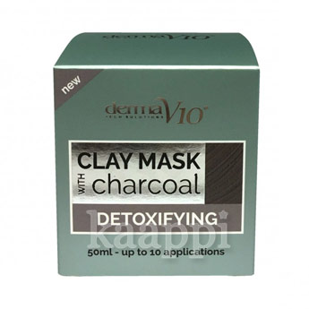 Глиняная маска для лица Dema V10 Clay Mask charcoal detoxifying древесный угольная 50мл