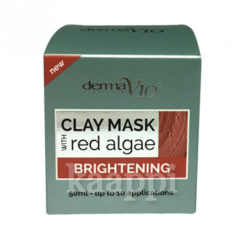 Глиняная маска для лица Dema V10 Clay Mask red algae brightening красная водоросль 50мл