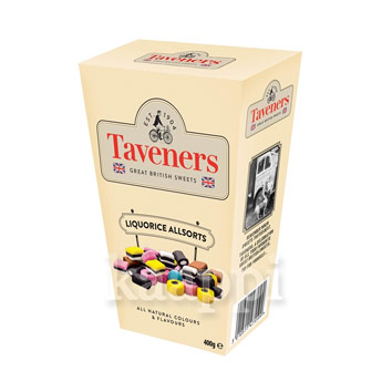 Жевательные конфеты Taveners Liquorice allsorts лакричные 400г