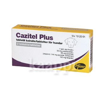 Таблетки от гельминтов Cazitel Plus для собак 2 табл.