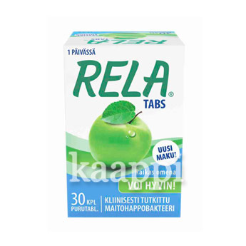 Таблетки Rela Tabs с молочно-кислыми бактериями (яблоко) 30таб