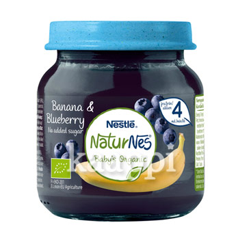 Детское питание Nestle NaturNes банан, черника 12x125г