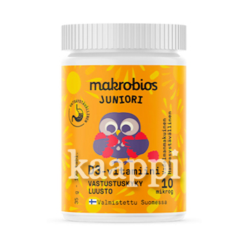 Детский витамин D3 Makrobios Junior D3-vitamin 10mg 100 таб из Финляндии