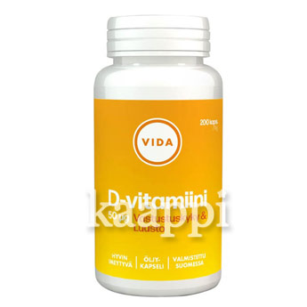 Витамин D- vitamin Vida 50µg 200кап
