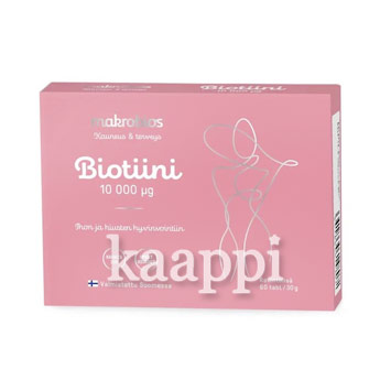 Витамины для волос и ногтей Macrobios Biotin 10 µg 60 таб из Финляндии