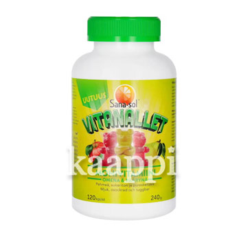 Мультивитаминны для детей Sana-Sol Vitanallet яблоко-груша 120 шт.