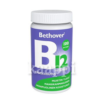 Витамин В12 с фолиевой кислотой Bethover B12+foolihappo 100 табл. 100г
