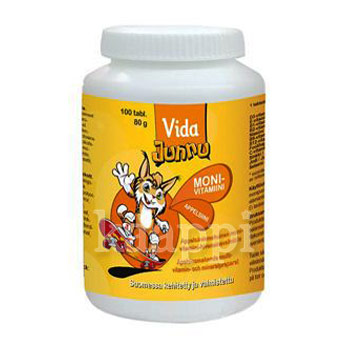 Мультивитамины для детей Vida Junnu Monivitsmini апельсин 100табл. 80г