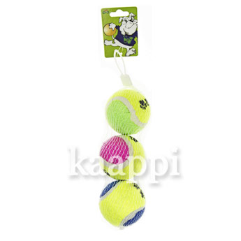 Игрушка для домашних животных Pet Star - мячики 3шт., Игрушка для собак Мячик теннисный с отпечатками лап