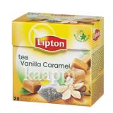 Черный чай Lipton Vanilla Caramel pyramidi musta tee ваниль и карамель 20пак.