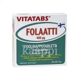 Фолиевая кислота Vitatabs Folaatti foolihappotabletti 60таблеток